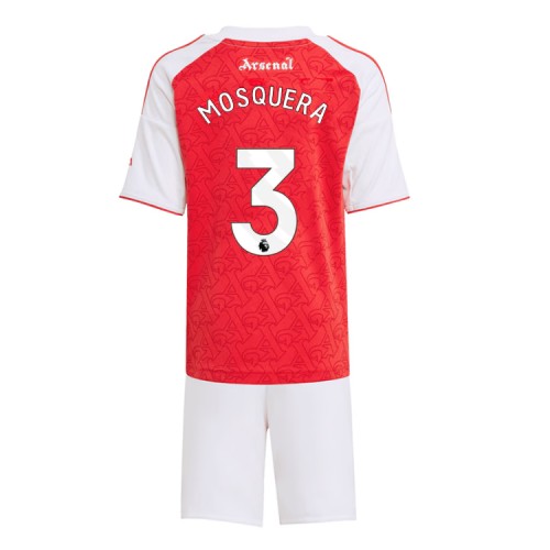 Arsenal Cristhian Mosquera #3 Hemmatröja Barn 2025-26 Kortärmad (+ Korta byxor)