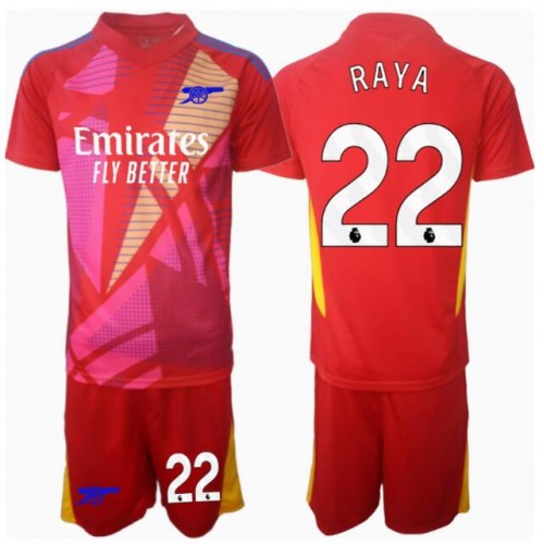 Arsenal David Raya #22 Målvakt Bortatröja Barn 2024-25 Kortärmad (+ Korta byxor)