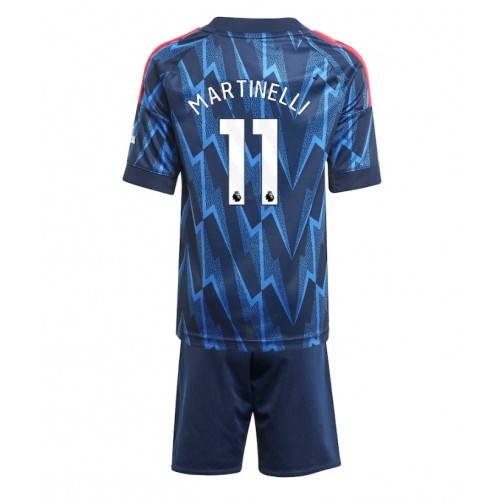 Arsenal Gabriel Martinelli #11 Bortatröja Barn 2025-26 Kortärmad (+ Korta byxor)