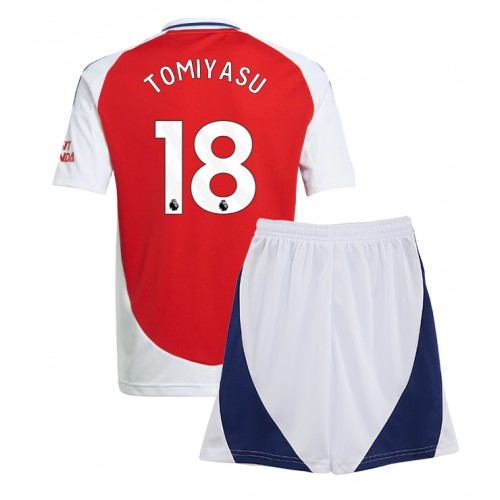 Arsenal Takehiro Tomiyasu #18 Hemmatröja Barn 2024-25 Kortärmad (+ Korta byxor)