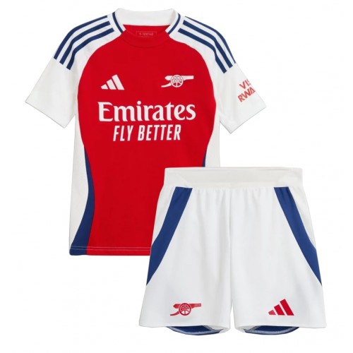 Arsenal William Saliba #2 Hemmatröja Barn 2024-25 Kortärmad (+ Korta byxor)
