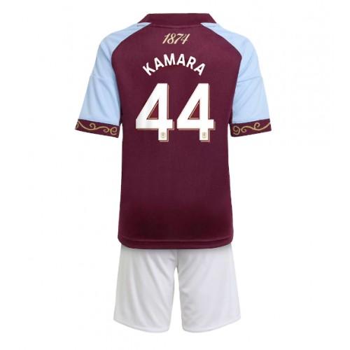 Aston Villa Boubacar Kamara #44 Hemmatröja Barn 2025-26 Kortärmad (+ Korta byxor)
