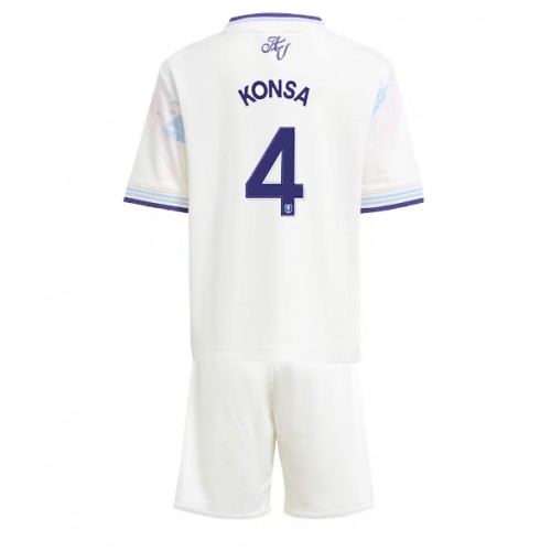 Aston Villa Ezri Konsa #4 Tredje Tröja Barn 2025-26 Kortärmad (+ Korta byxor)