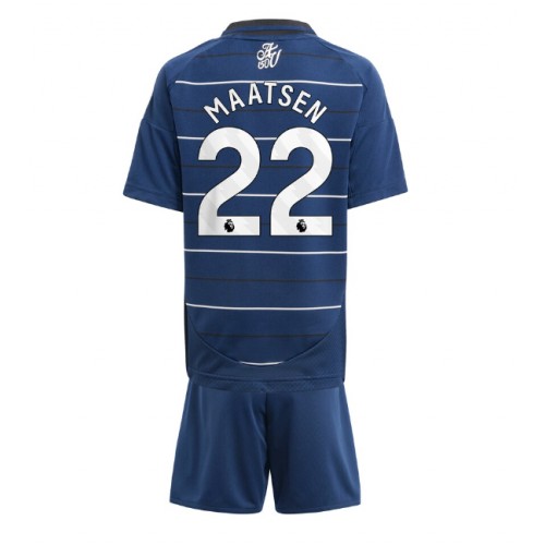 Aston Villa Ian Maatsen #22 Tredje Tröja Barn 2024-25 Kortärmad (+ Korta byxor)