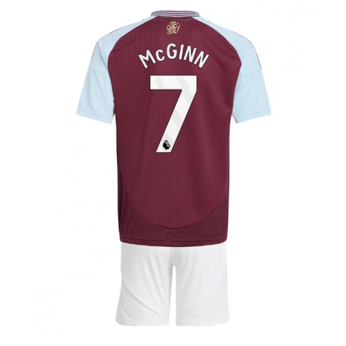 Aston Villa John McGinn #7 Hemmatröja Barn 2024-25 Kortärmad (+ Korta byxor)