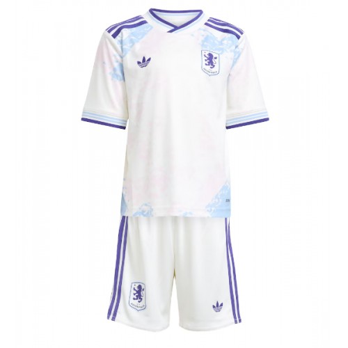 Aston Villa Matty Cash #2 Tredje Tröja Barn 2025-26 Kortärmad (+ Korta byxor)