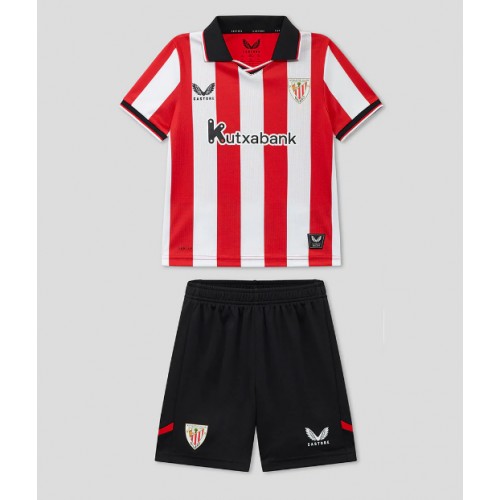 Athletic Bilbao Hemmatröja Barn 2025-26 Kortärmad (+ Korta byxor)