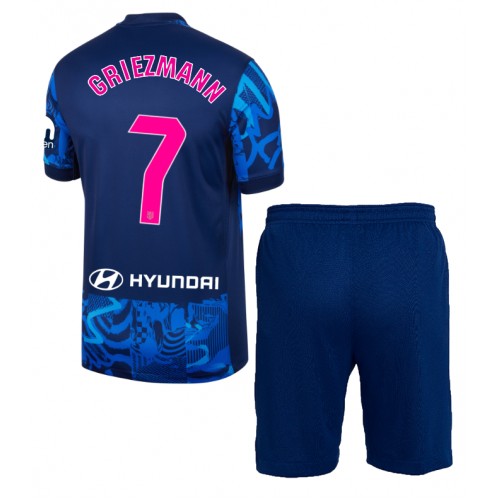 Atletico Madrid Antoine Griezmann #7 Tredje Tröja Barn 2024-25 Kortärmad (+ Korta byxor)