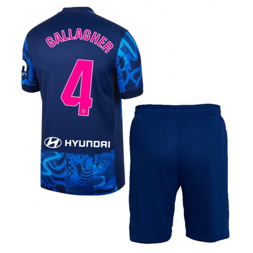 Atletico Madrid Conor Gallagher #4 Tredje Tröja Barn 2024-25 Kortärmad (+ Korta byxor)