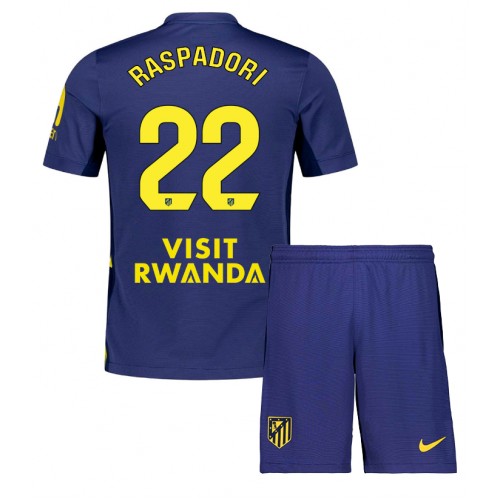 Atletico Madrid Giacomo Raspadori #22 Bortatröja Barn 2025-26 Kortärmad (+ Korta byxor)