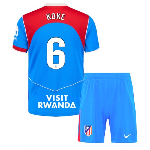 Atletico Madrid Koke #6 Tredje Tröja Barn 2025-26 Kortärmad (+ Korta byxor)