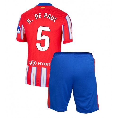 Atletico Madrid Rodrigo De Paul #5 Hemmatröja Barn 2024-25 Kortärmad (+ Korta byxor) Atletico Madrid Rodrigo De Paul #5 Hemmatröja Barn 2024-25 Kortärmad (+ Korta byxor)