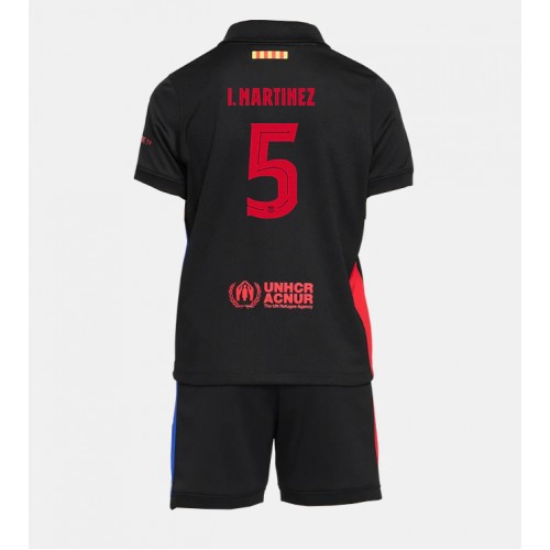 Barcelona Inigo Martinez #5 Bortatröja Barn 2024-25 Kortärmad (+ Korta byxor)