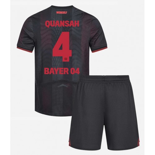 Bayer Leverkusen Jarell Quansah #4 Hemmatröja Barn 2025-26 Kortärmad (+ Korta byxor)