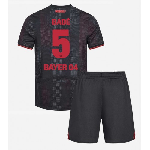 Bayer Leverkusen Loic Bade #5 Hemmatröja Barn 2025-26 Kortärmad (+ Korta byxor)
