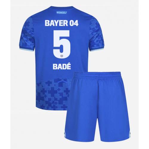 Bayer Leverkusen Loic Bade #5 Tredje Tröja Barn 2025-26 Kortärmad (+ Korta byxor)