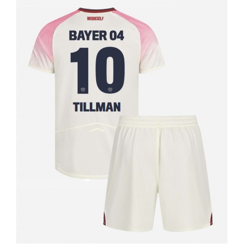 Bayer Leverkusen Malik Tillman #10 Bortatröja Barn 2025-26 Kortärmad (+ Korta byxor)
