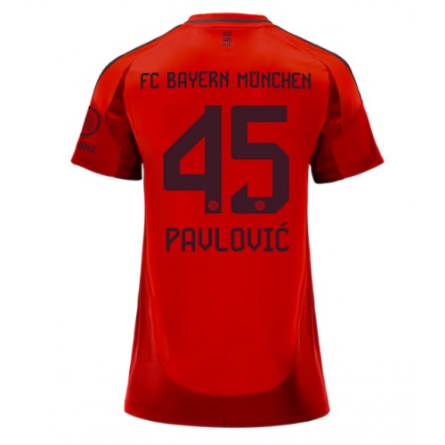 Bayern Munich Aleksandar Pavlovic #45 Hemmatröja Dam 2024-25 Kortärmad Bayern Munich Aleksandar Pavlovic #45 Hemmatröja Dam 2024-25 Kortärmad