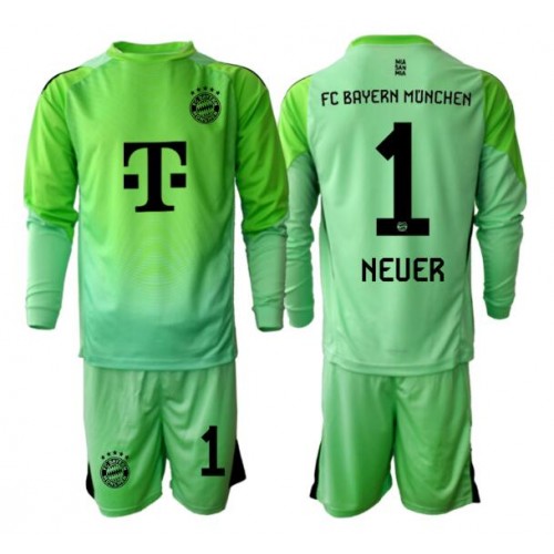 Bayern Munich Manuel Neuer #1 Målvakt Hemmatröja Barn 2025-26 Långärmad (+ Korta byxor)