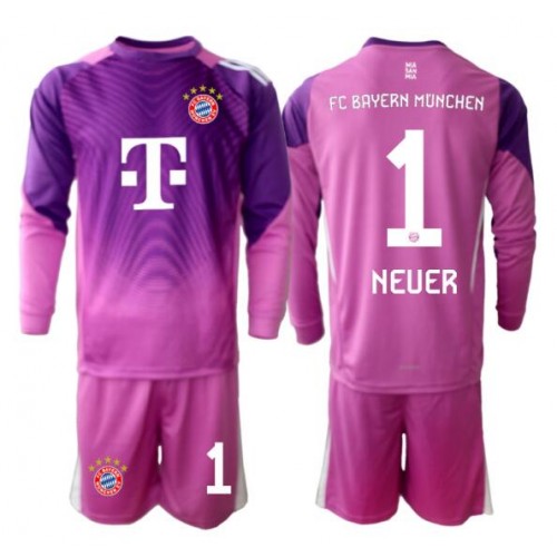 Bayern Munich Manuel Neuer #1 Målvakt Tredje Tröja Barn 2025-26 Långärmad (+ Korta byxor)