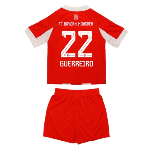 Bayern Munich Raphael Guerreiro #22 Hemmatröja Barn 2025-26 Kortärmad (+ Korta byxor)