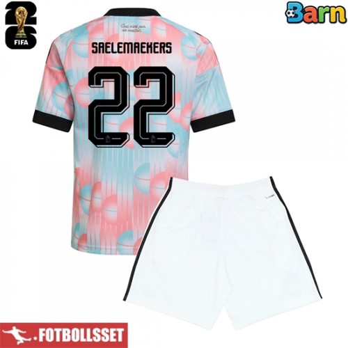 Belgien Alexis Saelemaekers #22 Bortatröja Barn VM 2026 Kortärmad (+ Korta byxor)