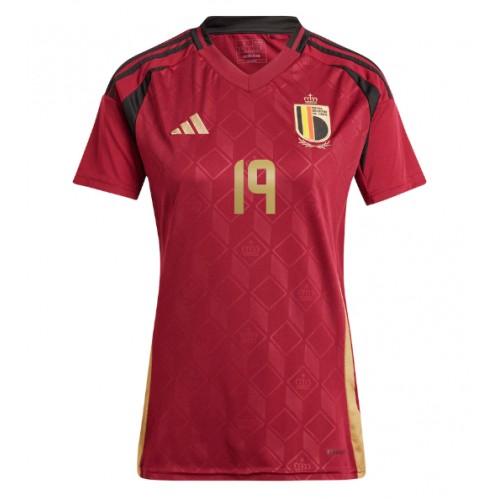 Belgien Johan Bakayoko #19 Hemmatröja Dam EM 2024 Kortärmad Belgien Johan Bakayoko #19 Hemmatröja Dam EM 2024 Kortärmad