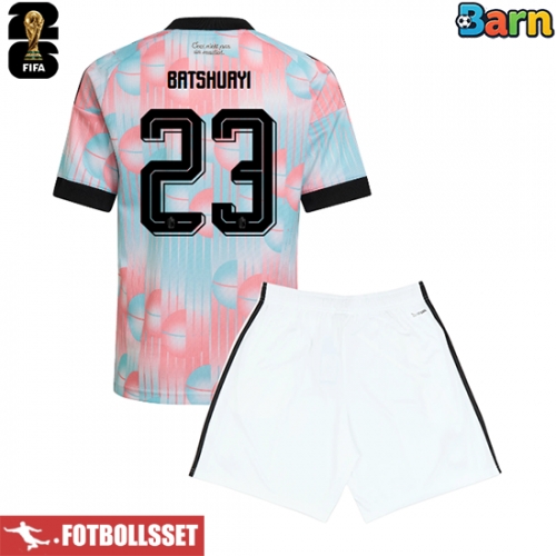 Belgien Michy Batshuayi #23 Bortatröja Barn VM 2026 Kortärmad (+ Korta byxor)