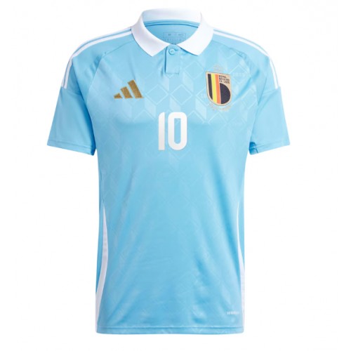 Belgien Romelu Lukaku #10 Bortatröja EM 2024 Kortärmad Belgien Romelu Lukaku #10 Bortatröja EM 2024 Kortärmad