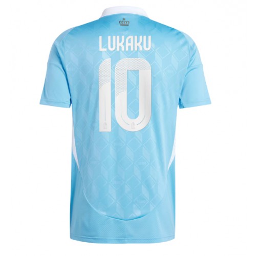 Belgien Romelu Lukaku #10 Bortatröja EM 2024 Kortärmad Belgien Romelu Lukaku #10 Bortatröja EM 2024 Kortärmad