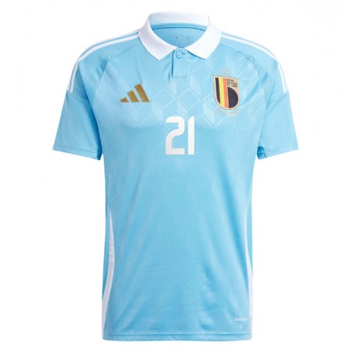 Belgien Timothy Castagne #21 Bortatröja EM 2024 Kortärmad