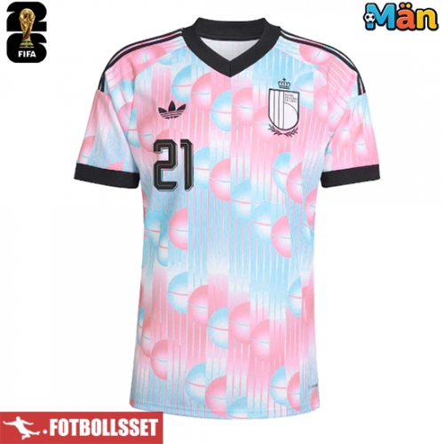 Belgien Timothy Castagne #21 Bortatröja VM 2026 Kortärmad