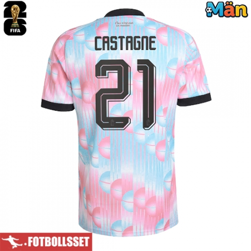 Belgien Timothy Castagne #21 Bortatröja VM 2026 Kortärmad