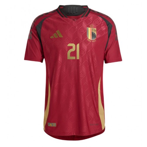Belgien Timothy Castagne #21 Hemmatröja EM 2024 Kortärmad