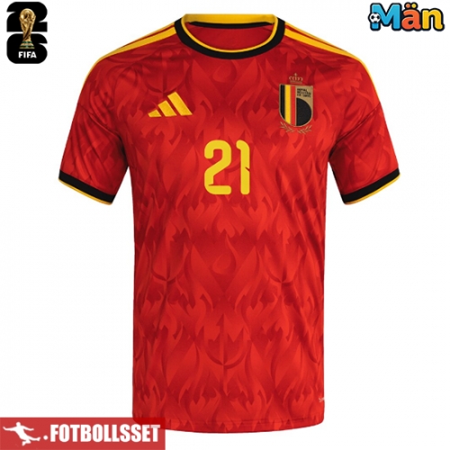 Belgien Timothy Castagne #21 Hemmatröja VM 2026 Kortärmad