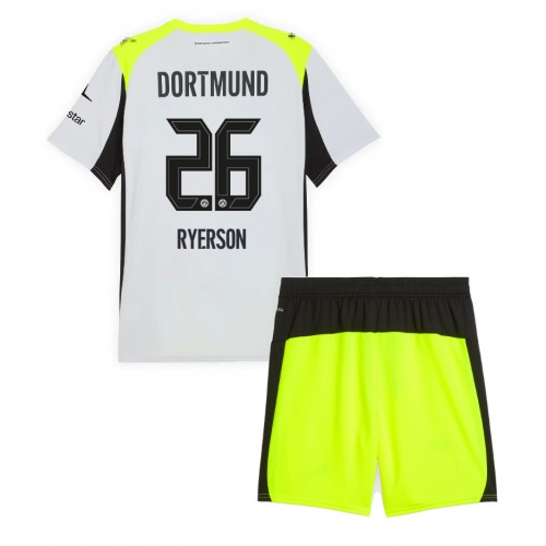 Borussia Dortmund Julian Ryerson #26 Bortatröja Barn 2025-26 Kortärmad (+ Korta byxor)