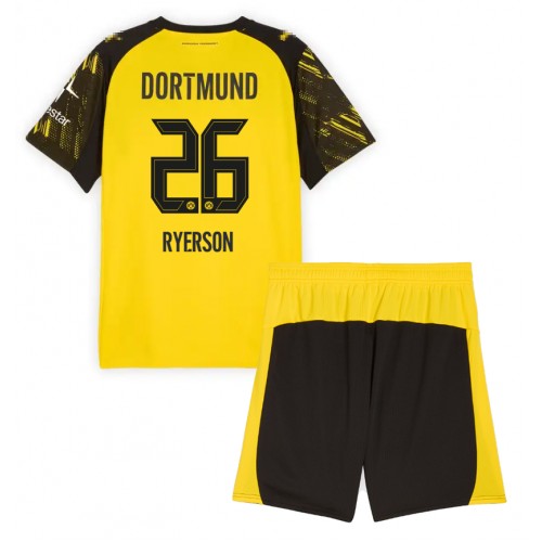 Borussia Dortmund Julian Ryerson #26 Hemmatröja Barn 2025-26 Kortärmad (+ Korta byxor)
