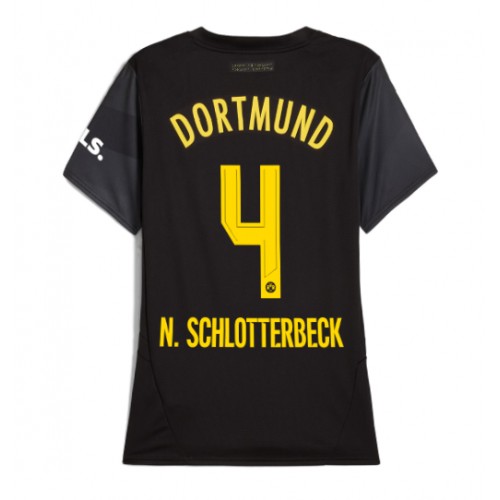 Borussia Dortmund Nico Schlotterbeck #4 Bortatröja Dam 2024-25 Kortärmad