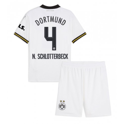 Borussia Dortmund Nico Schlotterbeck #4 Tredje Tröja Barn 2024-25 Kortärmad (+ Korta byxor)