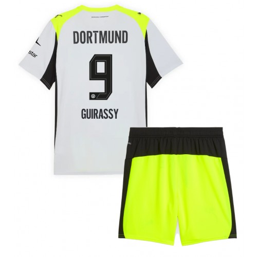 Borussia Dortmund Serhou Guirassy #9 Bortatröja Barn 2025-26 Kortärmad (+ Korta byxor)