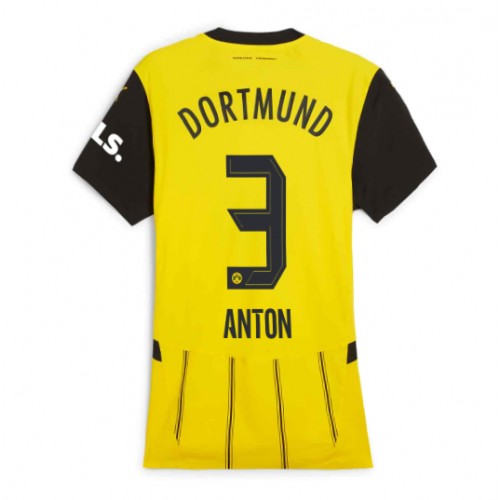 Borussia Dortmund Waldemar Anton #3 Hemmatröja Dam 2024-25 Kortärmad Borussia Dortmund Waldemar Anton #3 Hemmatröja Dam 2024-25 Kortärmad