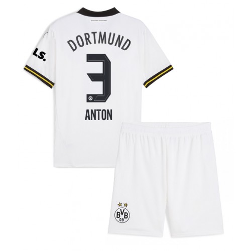 Borussia Dortmund Waldemar Anton #3 Tredje Tröja Barn 2024-25 Kortärmad (+ Korta byxor)