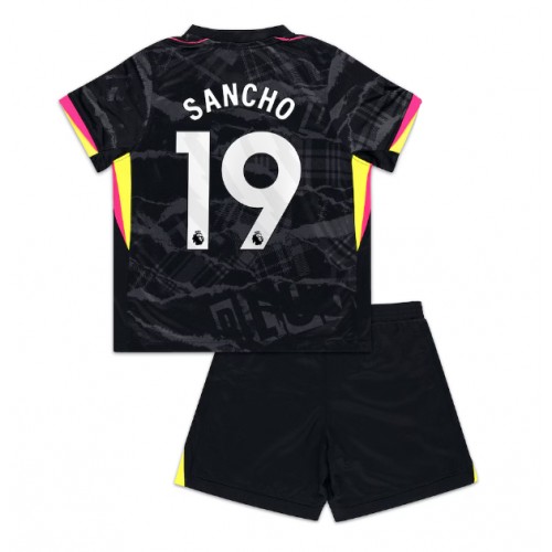 Chelsea Jadon Sancho #19 Tredje Tröja Barn 2024-25 Kortärmad (+ Korta byxor)