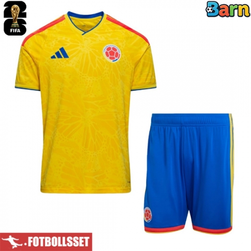 Colombia Hemmatröja Barn VM 2026 Kortärmad (+ Korta byxor)
