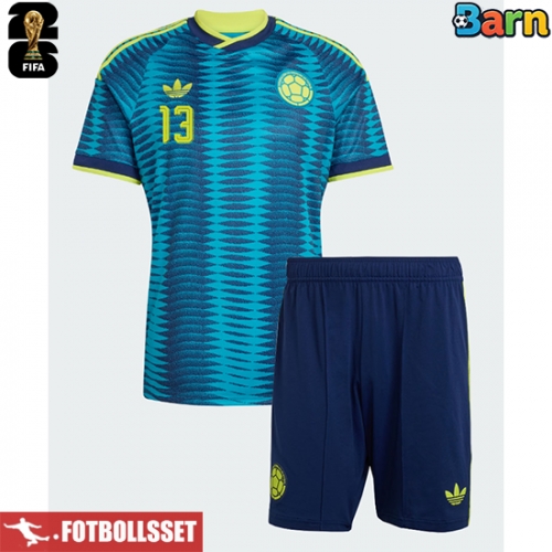 Colombia Yerry Mina #13 Bortatröja Barn VM 2026 Kortärmad (+ Korta byxor)