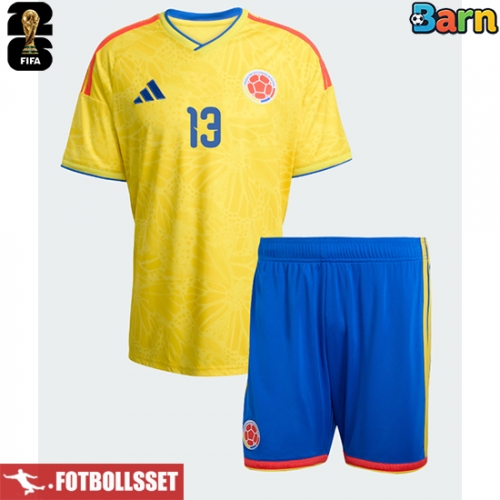 Colombia Yerry Mina #13 Hemmatröja Barn VM 2026 Kortärmad (+ Korta byxor)