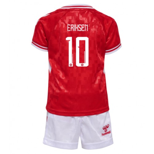Danmark Christian Eriksen #10 Hemmatröja Barn EM 2024 Kortärmad (+ Korta byxor)