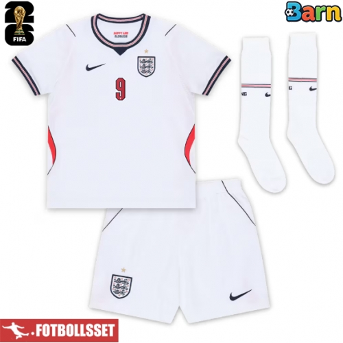 England Harry Kane #9 Hemmatröja Barn VM 2026 Kortärmad (+ Korta byxor)