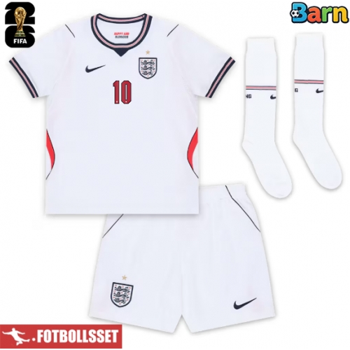 England Jude Bellingham #10 Hemmatröja Barn VM 2026 Kortärmad (+ Korta byxor)