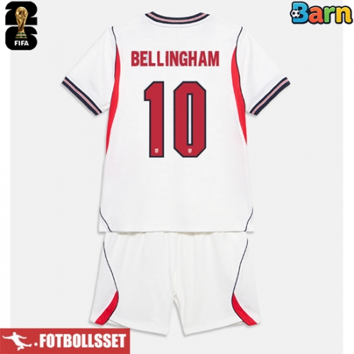 England Jude Bellingham #10 Hemmatröja Barn VM 2026 Kortärmad (+ Korta byxor)